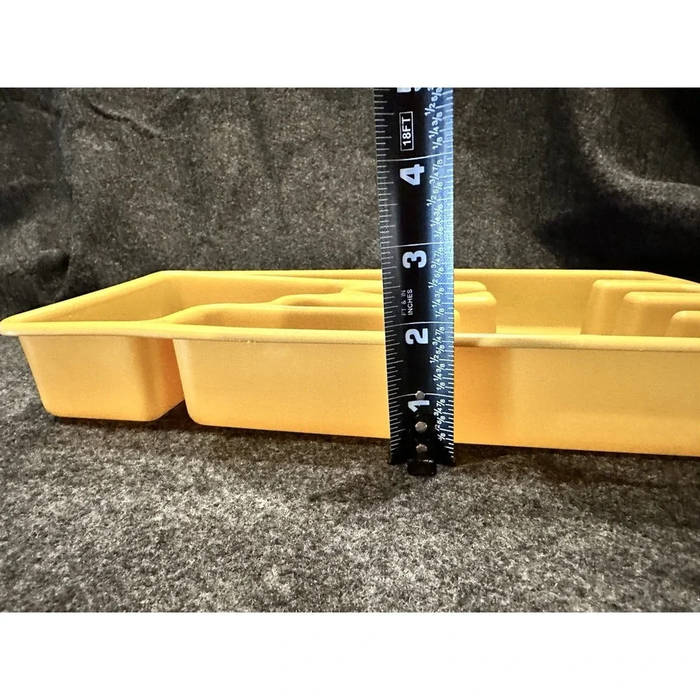 Rubbermaid‎ HarvestGold Utensil Flatware Silverware Tray Drawer Organizer Retro